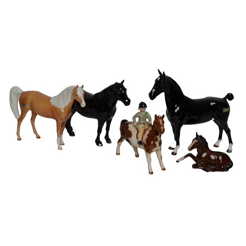 10 - Lot of Damaged Beswick Horses. As found. 
Girl on Pony - break to back leg 
Palomino - break to ear
... 