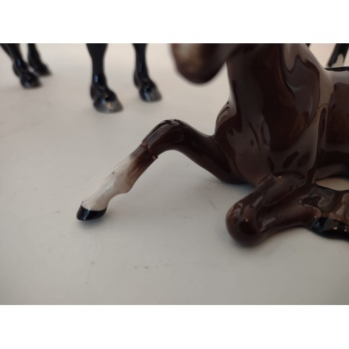 10 - Lot of Damaged Beswick Horses. As found. 
Girl on Pony - break to back leg 
Palomino - break to ear
... 