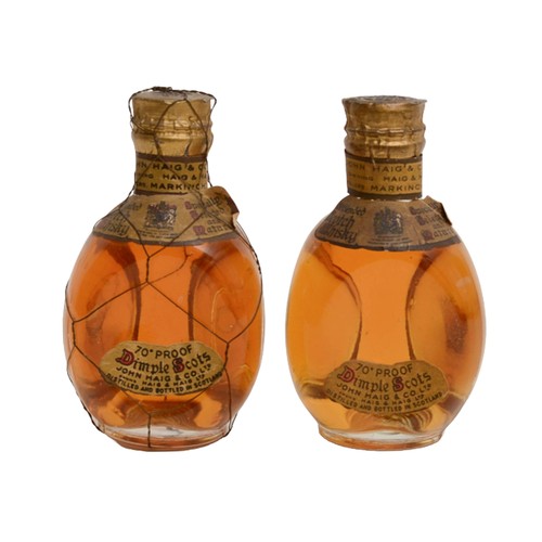 70 - Two Miniature Haig's Dimple Scotch Whisky Bottles. Both still sealed. Approx. 9.5cm high.