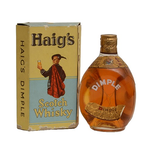 74 - Vintage Boxed Bottle of Haig's Dimple Scotch Whisky. Approximately 17cm high.