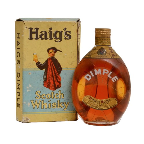 75 - Boxed Vintage Bottle of Haig's Dimple Scotch Whisky. Approximately 21cm high.