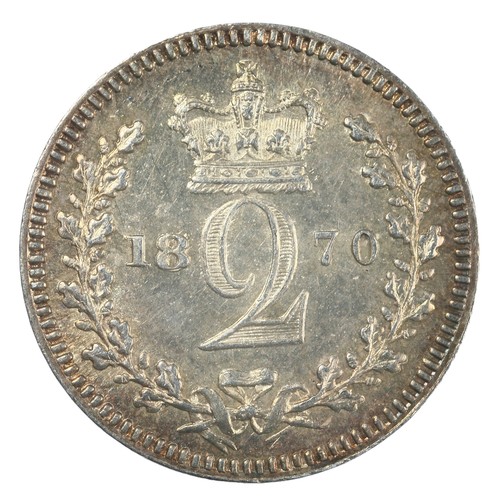 159 - Victoria, Maundy Twopence. 1870. GEF/AUNC (S3919)