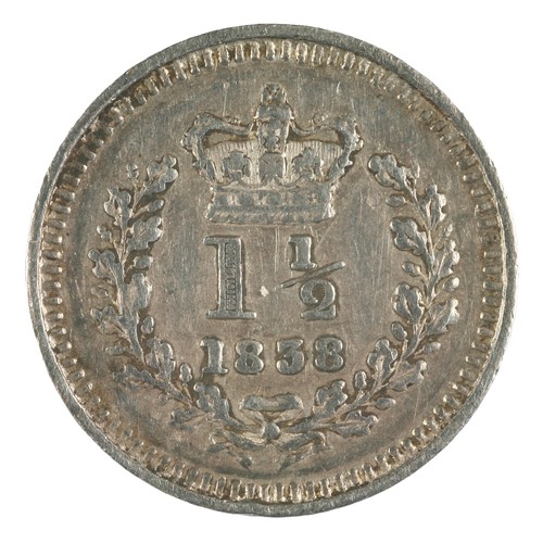 164 - Victoria, Threehalfpence. 1838. For colonial use. VF (S3915)