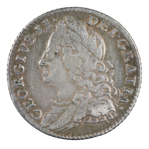 52 - George II, Sixpence. 1757. GF (S3711)