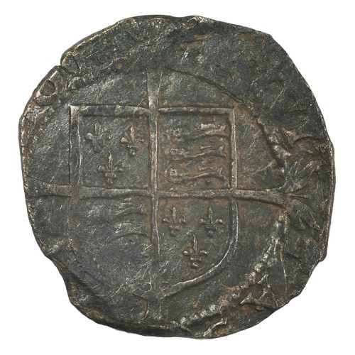 30 - Elizabeth I, Penny . Clear portrait and shield. mm undetermined. Fine