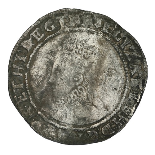 20 - Elizabeth I, Sixpence. 1582. Fifth issue. Larger bust 5A. mm bell. Creased flan but otherwise about ... 