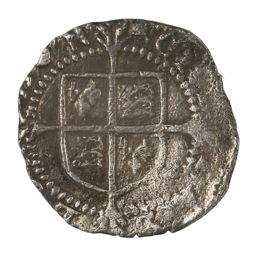 28 - Elizabeth I, Penny. No rose or date. mm woolpack. Fine (S2580)