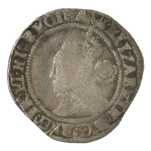 22 - Elizabeth I, Threepence. 1569. mm coronet. With rose and date, taller bust and ear shown. Very Good ... 