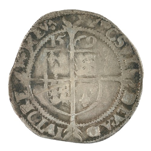 22 - Elizabeth I, Threepence. 1569. mm coronet. With rose and date, taller bust and ear shown. Very Good ... 