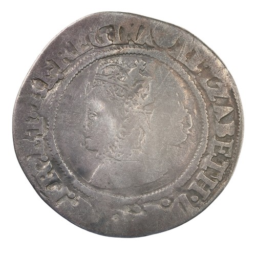 17 - Elizabeth I, Sixpence. 1565 Third Issue. Smaller flan and bust mm. rose.  Fine in places but with we... 