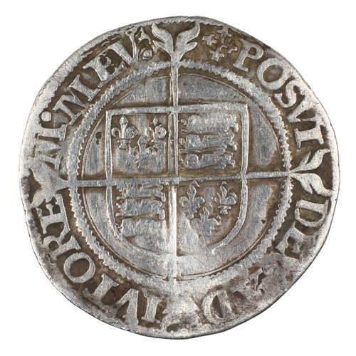 21 - Elizabeth I, Groat. Second Issue (1560-1). Without rose or date mm. cross-crosslet. Faint portrait  ... 