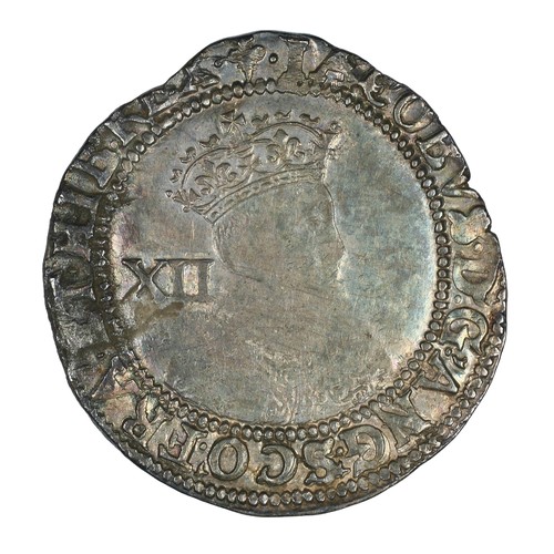 34 - James I, Shilling. 1603-4, First coinage. Shiliing. Second bust with beard merging with collar and w... 