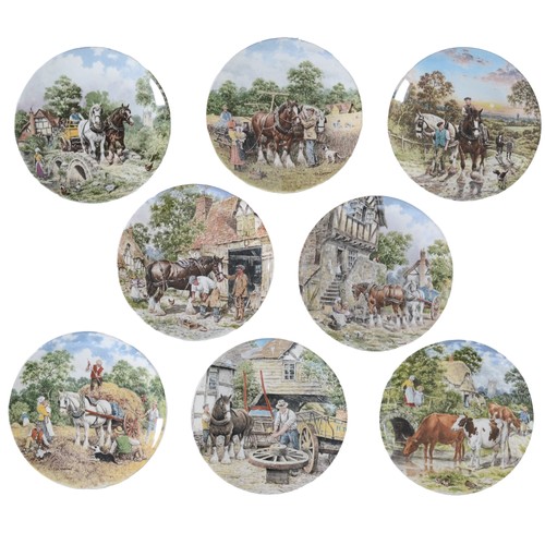 15 - Collection of 8 Wedgewood Decorative Plates. Includes:
- Off to Work
- Binding the Corn
- End of the... 