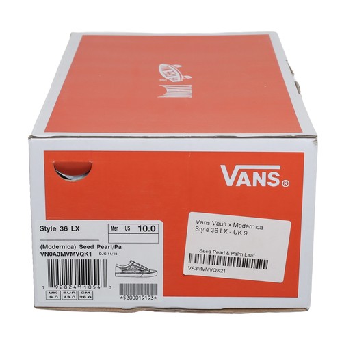 159 - Vans Vault X Modernica Seed Pearl & Palm Leaf. Style 36 LX. UK size 9. Brand new and boxed.