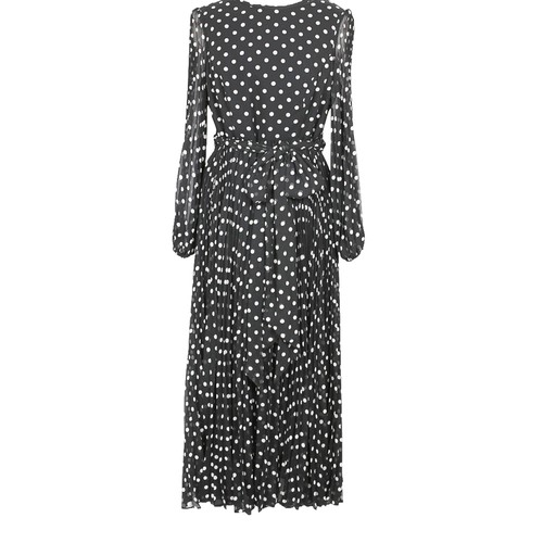 150 - Zimmermann Ladies Dress. Black and white polka dot with pleated skirt. Label at neckline removed but... 