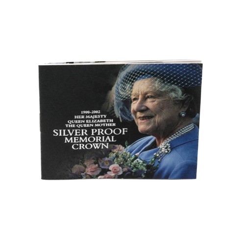 191 - Elizabeth II Silver Proof Memorial Crown. 2002. Queen Elizabeth The Queen Mother, 1900 - 2002. FDC.