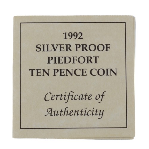 196 - Elizabeth II Ten Pence Silver Proof Piedfort Coin. 1992. (S4367) FDC.