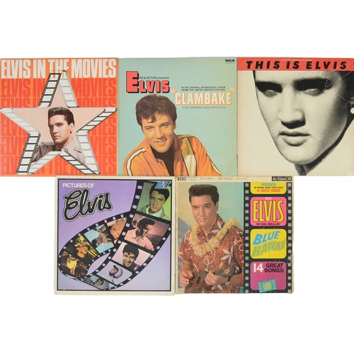 1 - Collection of 5 Elvis LPs

Includes: Blue Hawaii - RD-27238, This Is Elvis - RCALP 5029, Clambake - ... 