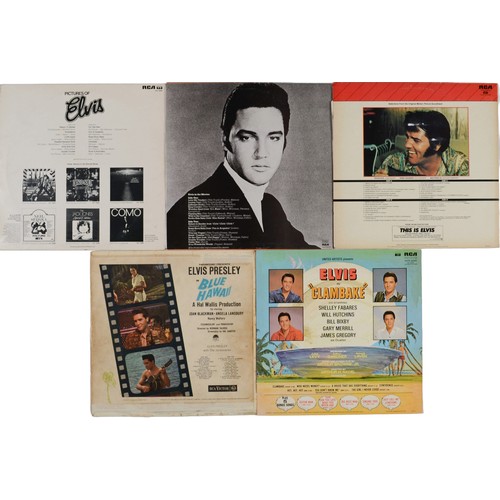 1 - Collection of 5 Elvis LPs

Includes: Blue Hawaii - RD-27238, This Is Elvis - RCALP 5029, Clambake - ... 