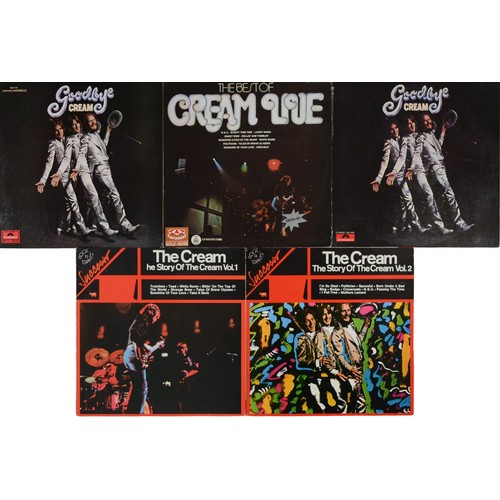 21 - Collection of 5 Cream LPs

Includes:
The Story of The Cream Vol.1 (Italian pressing) - 2479 212, The... 