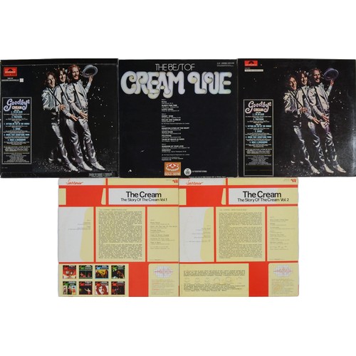 21 - Collection of 5 Cream LPs

Includes:
The Story of The Cream Vol.1 (Italian pressing) - 2479 212, The... 