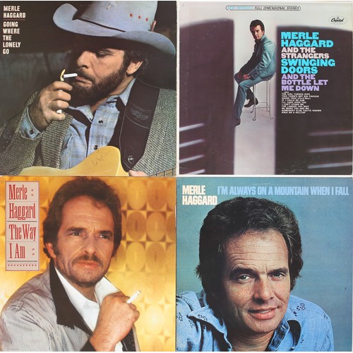 53 - Collection of 4 Merle Haggard LPs

Includes: Swinging Doors - SM-2585, Going Where The Lonely - FE 3... 