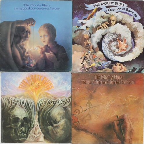 59 - Collection of 4 LPs by The Moody Blues

Includes: In search Of The Lost Chord - DML 711, DML.711, A ... 