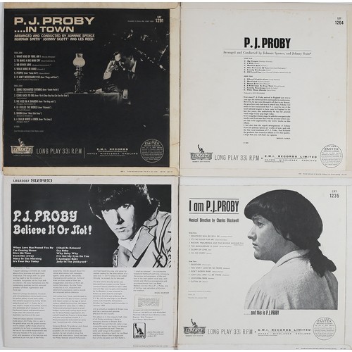 74 - Collection of 8 P.J. Proby LPs

Include: Believe It Or Not! - LBS83087, Phenomenon - LBL 83045, and ... 