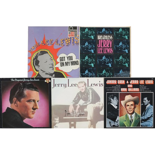 126 - Collection of 5 Jerry Lee Lewis LPs

Includes: Breathless - HA-S.8323,HAS 8323, Gon You On My Mind -... 