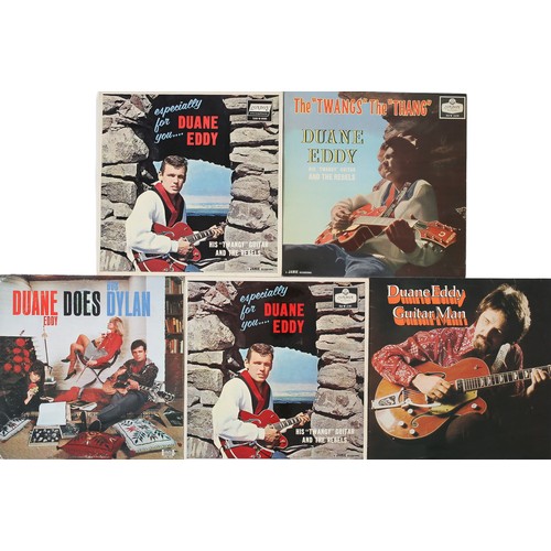 133 - Collection of 5 Duane Eddy LPs

Includes: Duane Eddy Does Bob Dylan - CPL 494, Especially For You (S... 