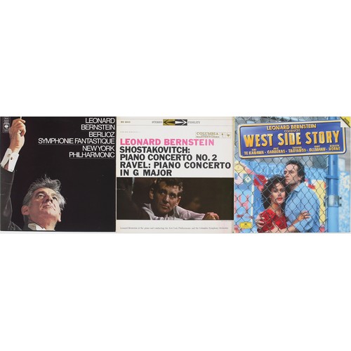 129 - Collection of 3 Leonard Bernstein LPs

Includes: Berlioz* - Symphonie Fantastique - SPR 21, Shostako... 