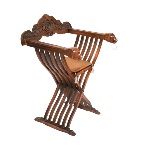 84 - Reproduction Savonarola-Type Folding Chair.