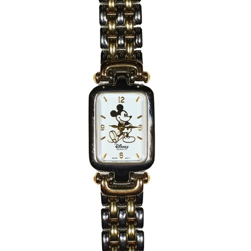 129 - Disney Time Works Mickey Mouse Watch. Bracelet strap with spare links.