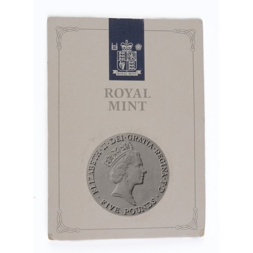 3 - Elizabeth II Five Pound Coin. 1990. H.M. Queen Elizabeth The Queen Mother's 90th Birthday. (S4301) F... 