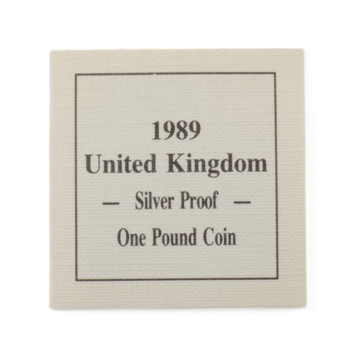 11 - Elizabeth II Silver Proof One Pound Coin. 1989. (S4335) FDC.