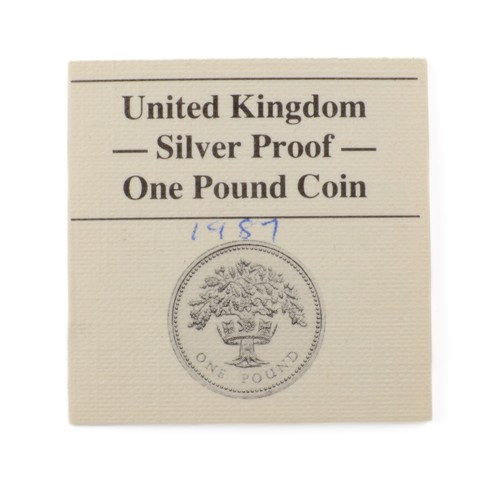 12 - Elizabeth II Silver Proof One Pound Coin. 1987. (S4333) FDC.