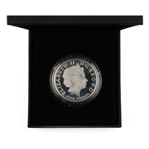 18 - Elizabeth II Five Pound Coin Silver Proof. 2008. 450th Anniversary of the Accession of Queen Elizabe... 