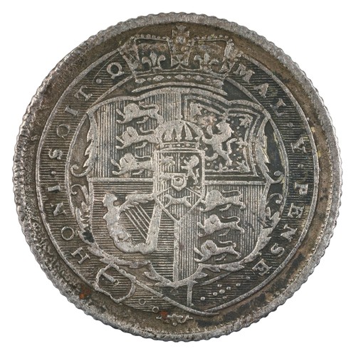 22 - George II, Sixpence. 1816. Lima Portrait VG but reverse better (S3710A)