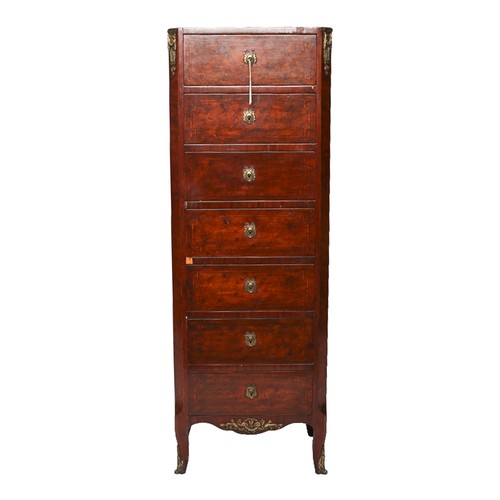 9 - A 19th Century Semanier. Inlay to front of drawers and 3 inner drawer trays. Approx. 120cm high by 2... 