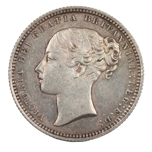 61 - Victoria, Shilling. 1872. Small scratch on reverse. AEF (S3906A)