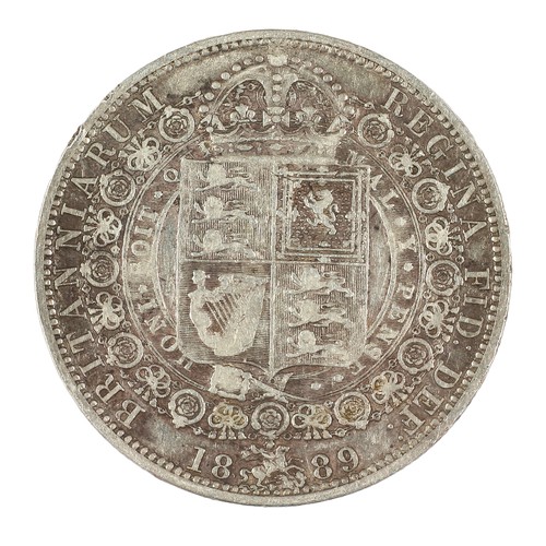 63 - Victoria, 1889, Half Crown. Jubilee bust. F (S3924)