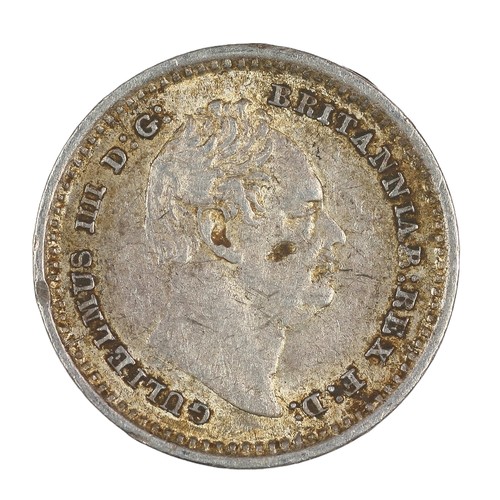 39 - William IV, 1835, 3 half pence. Large head and high hair. Small scratch on reverse. GF (S3838A)