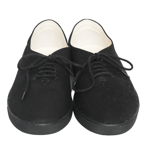 61 - The Row Black Canvas Lace-Up Pumps. Size 40. Unused, excellent condition. In original dust bag.