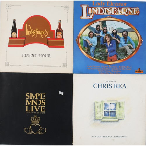 191 - Collection of LPs including: Simple Minds Live in the City of Light, Lindisfarne - Lady Eleanor, Lin... 