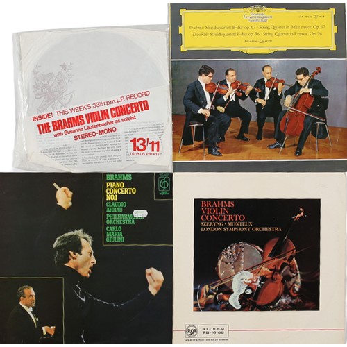 201 - 4 Brahms LPs including: 
The Brahms Violin Concerto with Susan Lautenbacker as soloist, Violin Conce... 