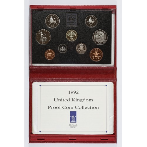 89 - 1992 United Kingdom Proof Coin Set. FDC.