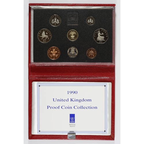 92 - 1990 United Kingdom Proof Coin Collection. FDC.