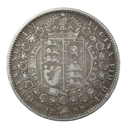 66 - Victoria, 1888, Half Crown. Jubilee bust. F (S3924)