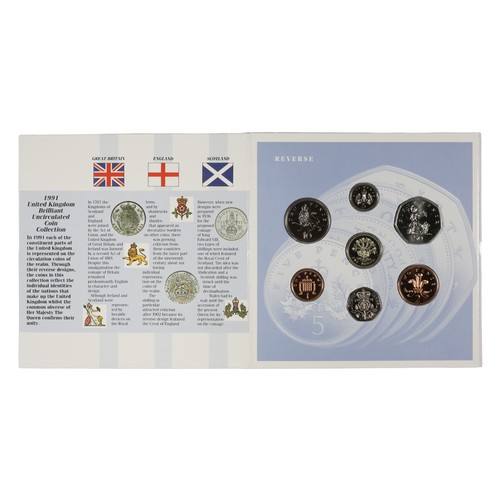 100 - United Kingdom Brilliant Uncirculated Coin Collection 1991.