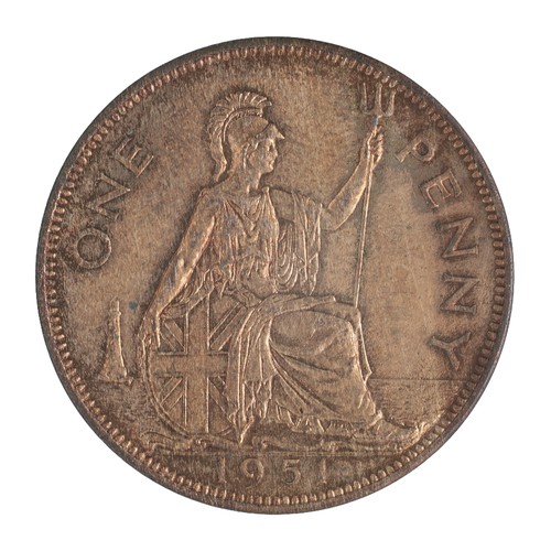 76 - George VI, Penny. 1951. EF with some really nice lustre. (S4117)